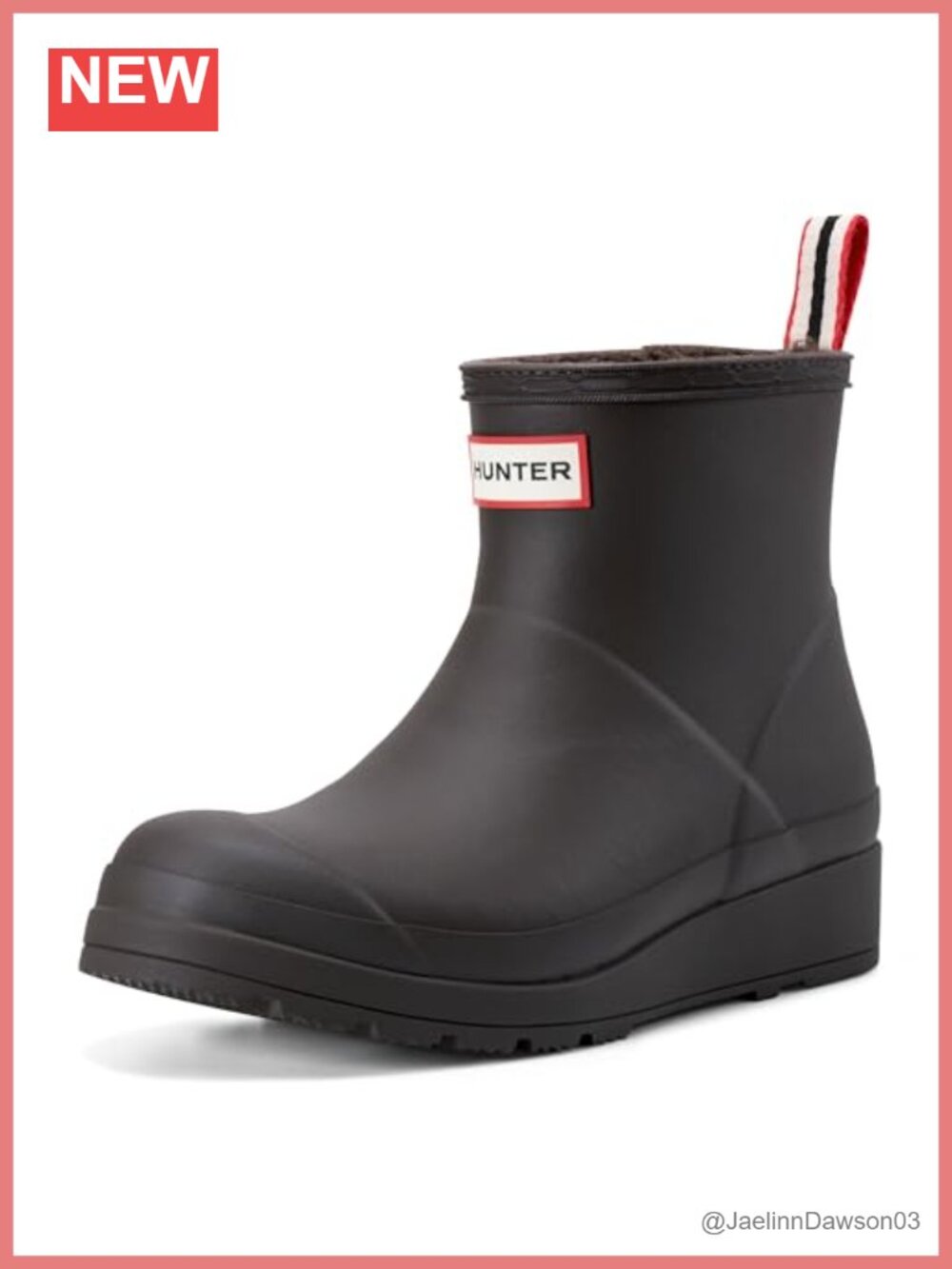 Waterproof Insulated Short Rain Boots Ankle Rubber Round Toe